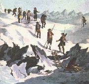 william r clark horace de saussures expadition var den tredje som besteg mont blancs topp Sweden oil painting artist